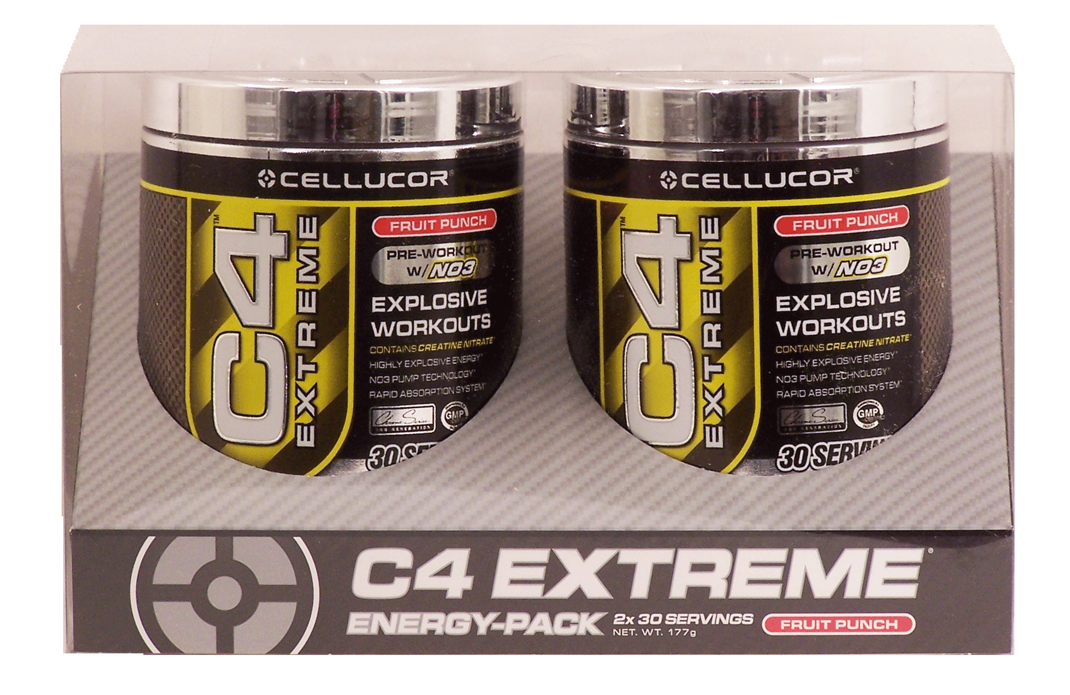 Cellucor C4 Extreme fruit punch pre-workout energy drink mix, 2-pack, 60-servings Full-Size Picture